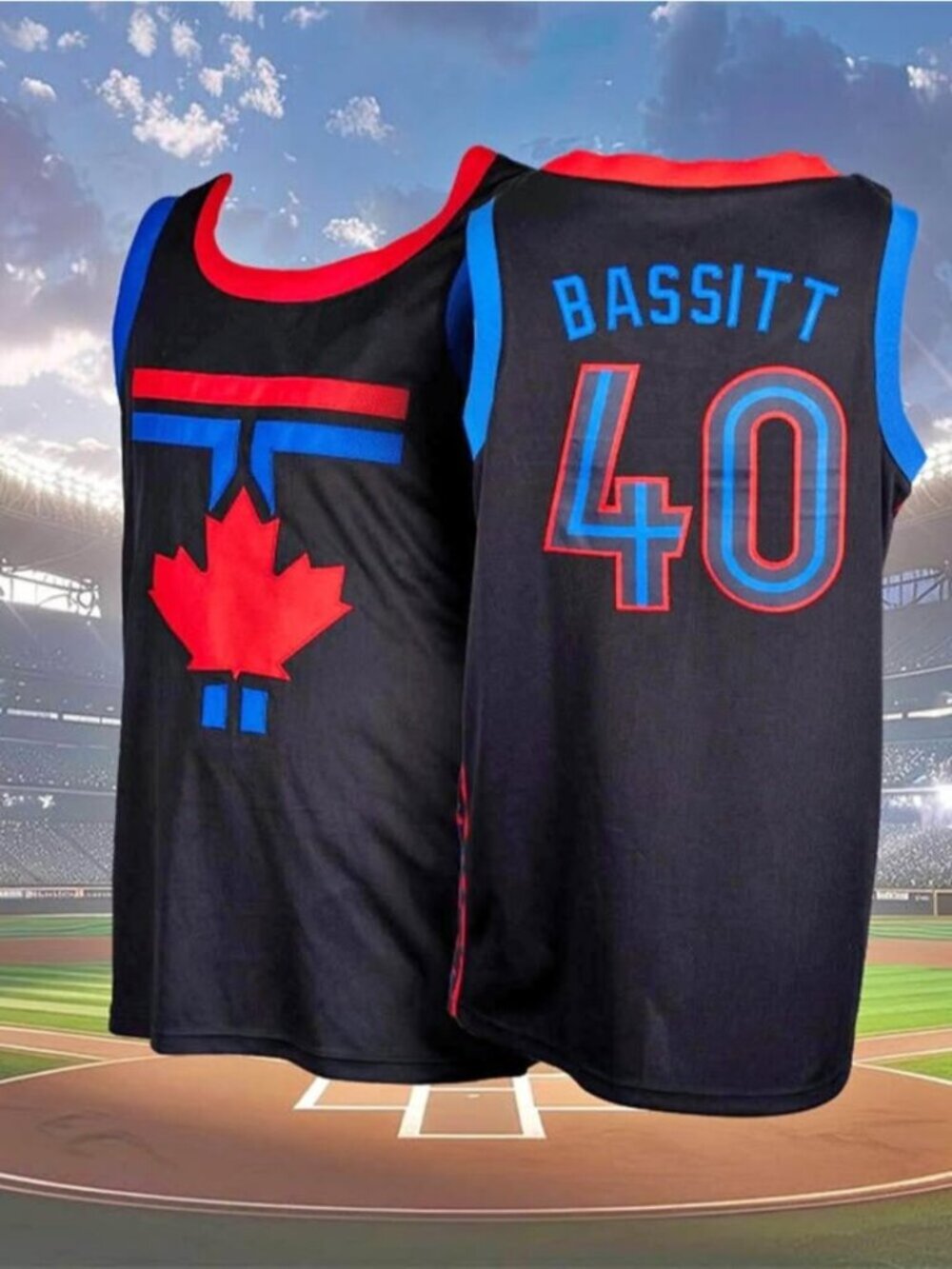Toronto Blue Jays #40 Chris BASSITT Jersey Tank Top in XL